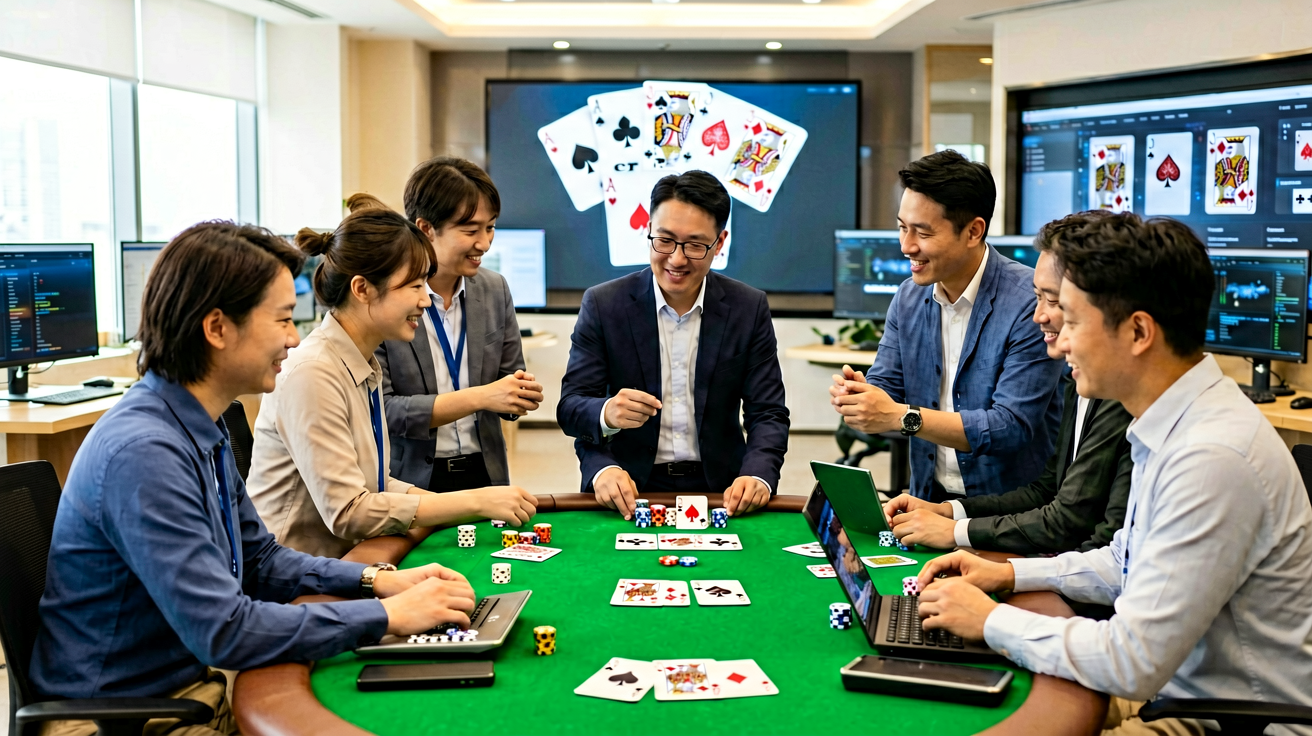 GGPOKER品牌宣传图，展示扑克元素与品牌标识