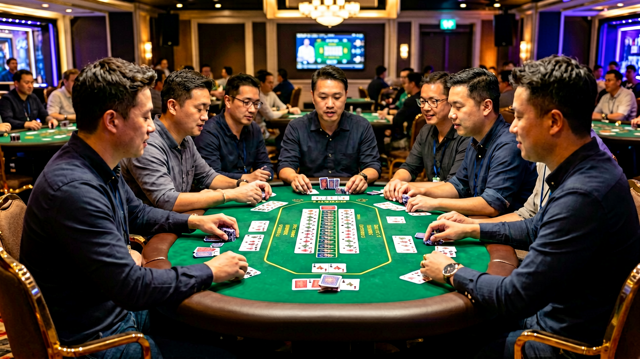 GGPOKER德州扑克现金桌实时对局画面